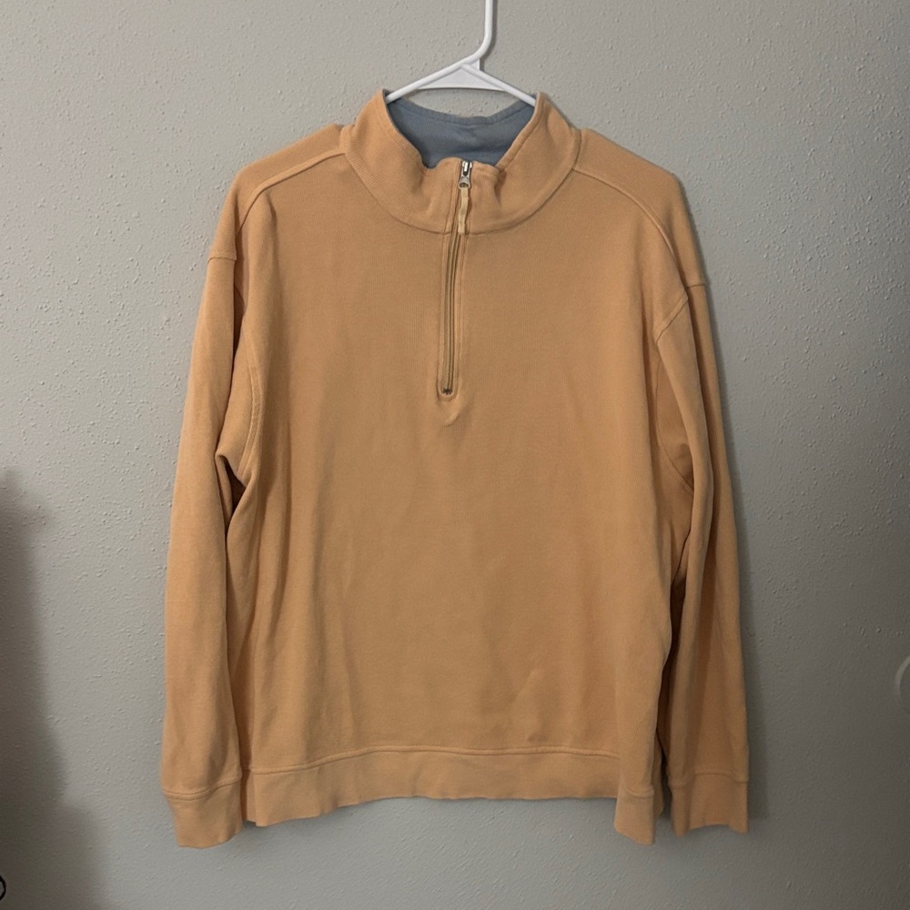 Women's Tan Quarter-Zip Sweater